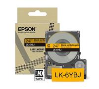 Epson Cinta de etiquetado mate LK-6TWJ blanco sobre transparente, cinta duradera para impresora de etiquetas Epson LabelWorks, resistente al agua y al desgaste, 8 m x 24 mm