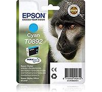 Epson Monkey Singlepack Cyan T0892 DURABrite Ultra Ink - Cartucho de tinta para impresoras (Original, Cian, Impresión por inyección de tinta, 141,8 mm, 112 mm, 30 mm)
