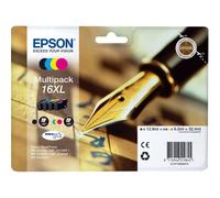 EPSON Multipack T1636 XL - Pluma estilográfica - Negro, Cian, Magenta, Amarillo (C13T16364012)