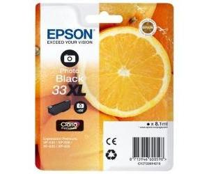 Epson oranges singlepack photo black 33xl claria premium ink