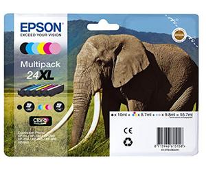 Epson Pack 6 Cartuchos de Tinta Elephant T2428XL