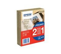 EPSON® Papel fotográfico brillante para inyección de tinta, 10 x 15 cm, 255 g/m², color blanco brillante (80 hojas), 1 paquete de 80 hojas