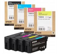 Epson Paquete de Cartuchos de Tinta XL T40 T40D1 Negro XL 80 ml + T40D2, T40D3, T40D4 XD2 Cian, Magenta, Amarillo XL 50 ml para SureColor SC-T2100 SC-T3100 SC-T5100
