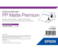 Labels, Epson, Plástico, PP Matte Label Premium, Anchura: 210 mm, Altura: 55000 mm, Diámetro: 130 mm, Diámetro del núcleo: 76 mm
