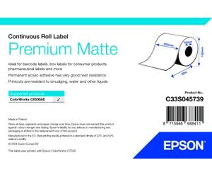 Epson Premium Matte Rulle, Rollo continuo - 203 mm × 60 m
