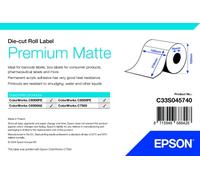 Labels, Epson, Papel normal, Premium Matte Label, Anchura: 105 mm, Altura: 210 mm, Diámetro: 152 mm, Diámetro del núcleo: 76 mm