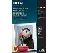 Epson Premium - Papel fotográfico brillante (A4, 50 unidades, tamaño A4, 1 unidad, SKU EP41624)