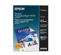 Epson Premium Presentation Paper MATTE (8.5x11 Inches, Double-sided, 50 Sheets) (S041568)
