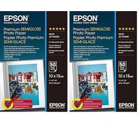 Epson Premium Semigloss Photo Paper - Papel fotográfico (Paquete de 2)