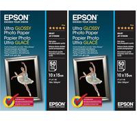 Epson S041943, Ultra Glossy Papel fotográfico (Paquete de 2)