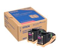 Epson S050607 Pack doble toner magenta (original)