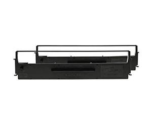 Epson SIDM Black Ribbon Cartridge - Cinta de impresoras matriciales (LX-350/300+/300+II, Negro, Matriz de punto, 4000000 caracteres, Negro, Epson),