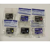 Epson T0487 - Pack de 6 Unidades, Cian, Magenta, Amarillo, Negro, Magenta Claro, Cian Claro y Cian Claro (Embalaje Original en blíster)