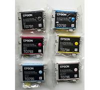 Epson T0791 T0792 T0793 T0794 T0795 T0796 - Cartuchos de tinta originales Stylus Photo 1400/P50/PX700W/710/800FW/810FW/PX660/720WD/730WD/820FWD/820FWD/820FWD/FWD/820FWD/820FWD/820FWD/820FWD/820FWD