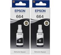 Epson T6641 - Cartucho de Tinta para impresoras L100/L110/L200/L300/L355/L550, Color Negro (Paquete de 2)