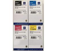 Epson T7891 + T7892 + T7893 + T7894 XXL Cartuchos de tinta 13T789140 C13T789240 C13T789340 C13T789440 para Workforce Pro WF-5110DW WF-5190DW WF-56200 DWF y WF-5 690DWF