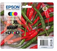 Epson Tinta Original Multipack 4 Colores 503XL - Cartucho Negro, Cian, Magenta y Amarillo en Tamaño XL