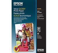 Epson Value Glossy Photo Paper - A4-20 Hojas - Papel fotográfico (Brillo, 183 g/m², A4, 20 hojas, Expression Premium XP-900 - Expression Premium XP-830 - Expression Premium XP-820 - Expression.)