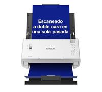 EPSON Workforce DS-410 | Escáner de Documentos A4-600 dpi, Modo A3 Manual USB, ADF, Dúplex, Detección de Doble Alimentación, Protección de Papel, 26ppm, Diseño Compacto