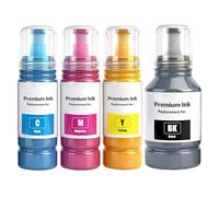 EPT102 Botellas de tinta Multipaquete Compatible para ET-2700 ET-2750 ET-2756 ET-2850 ET-2851 ET-2856 ET-2956 ET-2959 ET-3750 ET-3850 ET-3950 ET-4750 ET-4850 ET-4856 ET-4950 ET-15000 (Paquete de 4)