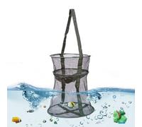 Épuisette De Pêche Pliable - Filet De Pêche - Épuisette Télescopique Pliable | Aluminium, Antidérapante, Pliablee, Caoutchouc, Pour La Pêchee Crevettes Vivantes, Eau Douce, Eau Salée, Mer, Lac, Ri