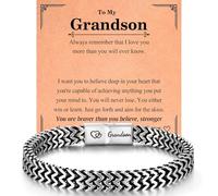 EPVID Regalos para papá, hijo, nieto, marido, novio, pulsera grabada para hombres y niños, dulce Navidad, cumpleaños, día del padre, regalos de San Valentín para él, rellenos de calcetines para