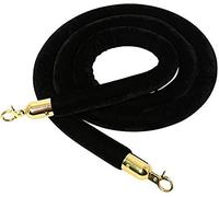 EPYBJYWQ Velvet Barrera Cuerda Obstáculos For Colgar Cuerdas VIP Usando Ganchos, Control De Multitudes Haciendo Cola For Cuerdas De Barandilla Hoteles, Cines, 2-10 Pies De Largo(Black,0.9m/3ft)