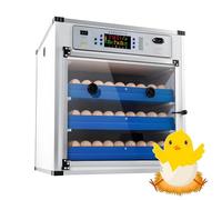 EpyGnom Incubadoras de Huevos para Aves de Corral Palomas Caza Control Inteligente de Temperatura y Humedad Criadora de Pollitos Rodillos Ajustables para Huevos de Cualquier Tamaño 204eggs