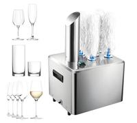 EpyGnom Máquina Eléctrica para Pulir Copas de Vino, Secado con Aire Caliente 58 °C, 300/600 Copas/H, Limpieza a 360°, Lavadora y Pulidora de Cristalería para Bares, Restaurantes Y Hoteles. 5heads