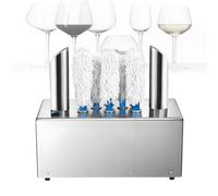 EpyGnom Pulidora Eléctrica Comercial de Copas de Vino, 5/8 Cepillos Extraíbles, 300 a 600 Unidades/Hora; Lavadora de Cristalería para Bares Copas de Champán, Vasos de Cerveza, Jarras 8heads