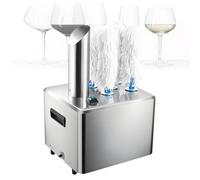 EpyGnom Pulidora Eléctrica Comercial de Copas de Vino, 5/8 Cepillos Extraíbles, 300 a 600 Unidades/Hora; Lavadora de Cristalería para Bares Copas de Champán, Vasos de Cerveza, Jarras 5heads