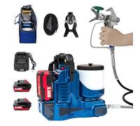 EpyGnom Pulverizador de Pintura Sin Aire Inalámbrico de Alta Presión, 1,1 L/Min, Portátil, con Manguera de 70 Pulgadas, Batería de 21 V, Pulverización Rápida para Cobertura Total de 360° 2battery