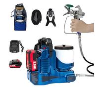 EpyGnom Pulverizador de Pintura Sin Aire Inalámbrico de Alta Presión, 1,1 L/Min, Portátil, con Manguera de 70 Pulgadas, Batería de 21 V, Pulverización Rápida para Cobertura Total de 360° 1battery