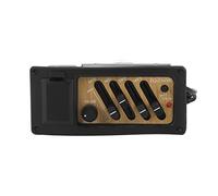 EQ-7545R 4 Band EQ Acoustic Guitar Pickup Preamp System with Tuner, Wood Grain Color Piezo Pickup Set