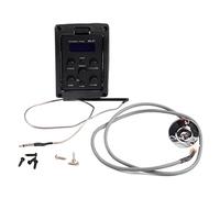 EQ de Pastilla de 4 Bandas, Sintonizador de Color, Carcasa de Plástico Portátil, Pedal de Efecto de Guitarra con Estuche de Batería