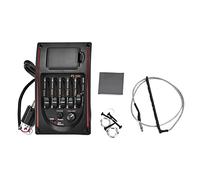 EQ PS - 500 Ecualizador de 5 bandas con sintonizador digital y captador para guitarra acústica, preamplificador con interruptor de fase y control de contorno de volumen, modelador