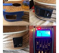 EQ - Sistema de afinador de preamplificador de guitarra acústica de 5 bandas con pantalla LCD