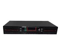 EQ898 Ecualizador estéreo Bluetooth amplificador preamplificador ecualizador tono agudos rango medio ajuste de graves dual 20 segmentos ecualizador (negro)
