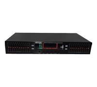 Eq898 estéreo Bluetooth ecualizador amplificador preamplificador ecualizador tono agudo medio ajuste de graves doble ecualizador ecualizador 20 segmentos (Negro)