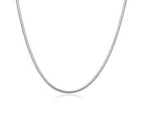 EQEQE Collar de Plata, Collares for Mujeres, 1 Pieza Mujeres Hombres Plata de Ley 925 Collar de Cadena de Serpiente de 3 mm Joyería llamativa 16-24 Pulgadas Promocionar(55CM)