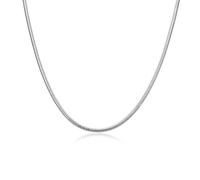 EQEQE Collar de Plata, Collares for Mujeres, 1 Pieza Mujeres Hombres Plata de Ley 925 Collar de Cadena de Serpiente de 3 mm Joyería llamativa 16-24 Pulgadas Promocionar(50 cm)