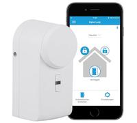 eqiva Unidad de cierre de puerta inteligente Bluetooth, blanca, 142950A0, 5,6 x 5,2 x 11,4 cm