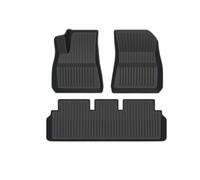 EQJSHL Alfombrillas Antideslizantes para El Suelo del Coche para Tesla para Model 3 Y 2019-2024 Juego De Alfombrillas A Medida con Respaldo(Negro 2)