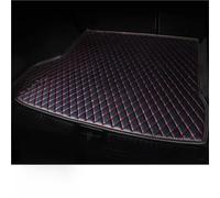 EQJSHL Alfombrillas De Maletero para VW para Golf 8 2021, De Cuero, Impermeables, con Protector De Bandeja De Carga Y Protector De Suelo. Antideslizante(Negro-Rojo)