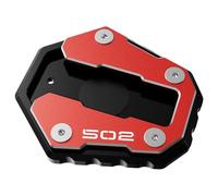 EQJSHL Almohadilla De Extensión para Caballete De Motocicleta para Benelli TRK 502X 2017-2025 TRK502 2017-2019, Base Antideslizante Ampliable. Motocicleta Soporte Extensión Pie(Rojo 1)