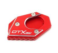 EQJSHL Almohadilla De Extensión para Pata De Cabra De Motocicleta para KYMCO DTX360 CNC, Placa De Ampliación De Soporte Lateral De Aluminio Motocicleta Soporte Extensión Pie(Rojo)