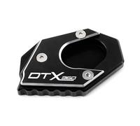 EQJSHL Almohadilla De Extensión para Pata De Cabra De Motocicleta para KYMCO DTX360 CNC, Placa De Ampliación De Soporte Lateral De Aluminio Motocicleta Soporte Extensión Pie(Negro)
