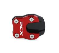 EQJSHL Almohadilla De Soporte Lateral para Placa De Extensión De Motocicleta para PCX125, PCX150, PCX160, Todos Los Años. Motocicleta Soporte Extensión Pie(Rojo 2)