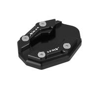 EQJSHL Almohadilla para Placa De Caballete Lateral De Motocicleta para NMAX155 XMAX300 2015-2021. Extensor De Pata De Cabra. Motocicleta Soporte Extensión Pie(Negro 2)