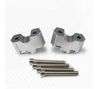 EQJSHL Elevador De Manillar para Motocicleta para F800GS 800GS 2023 - Accesorios Adaptador Extensión para Elevadores Elevador Manillar CNC(Plata)